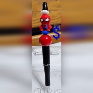 Red and Black Superhero Spiderman Character Pen